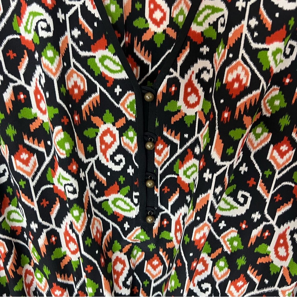 Veronica Beard Tie Front Silk Venice Mini Shirt Dress Size 6 - Picture 5 of 16